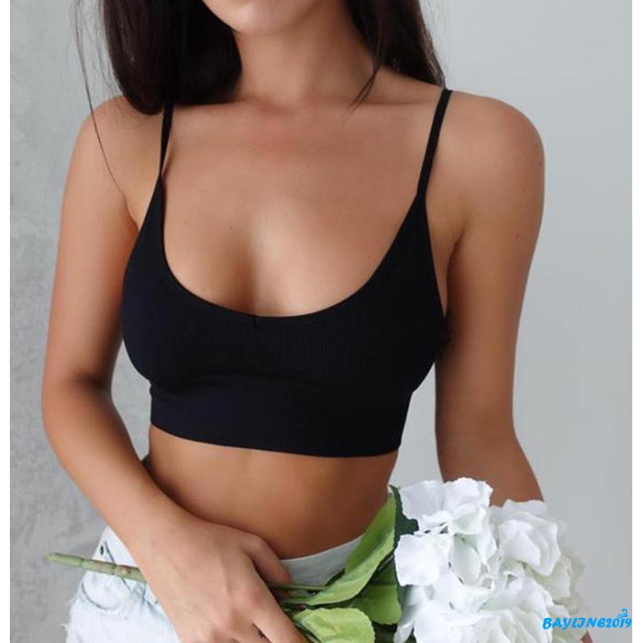 Áo Croptop Hai Dây Màu Trơn Gợi Cảm Dành Cho Nữ