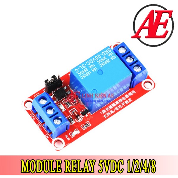 Module Relay 5VDC 1/2/4/8 Kênh High Chất Lượng