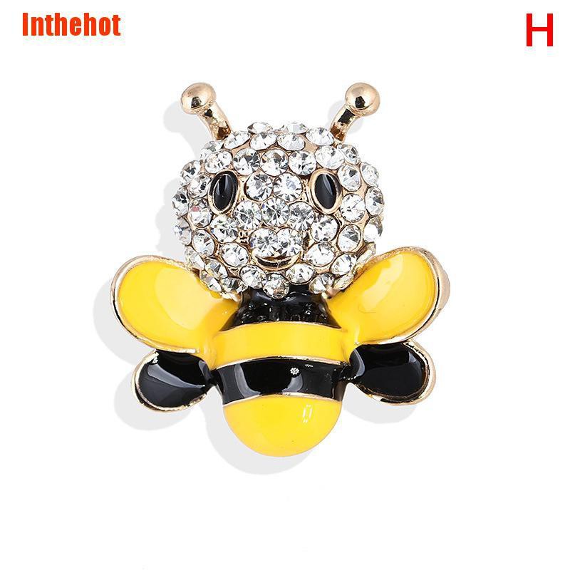 Ghim Cài Áo Hình Con Ong Đính Pha Lê Thanh Lịch