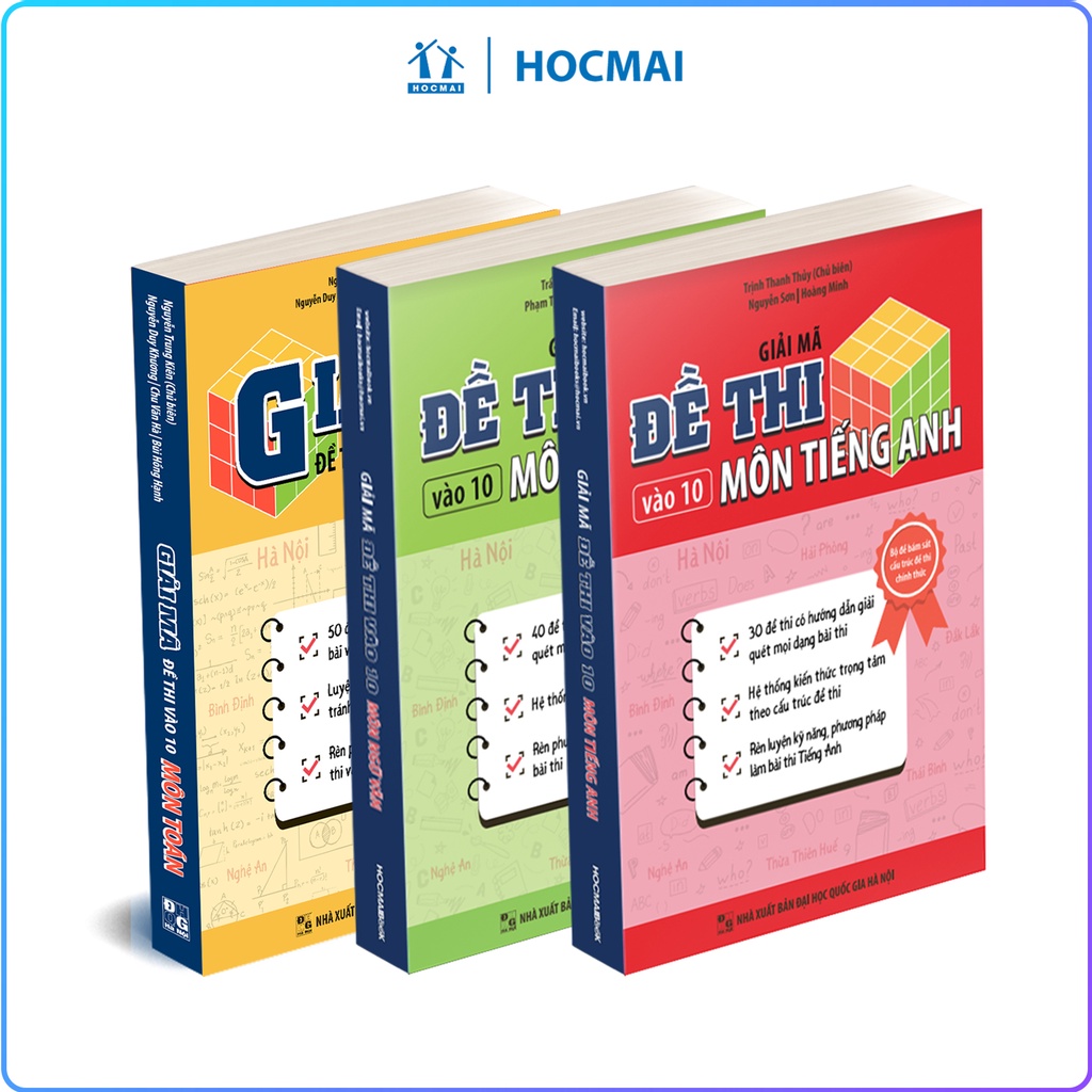 [Mã LIFEXANH03 giảm 10% đơn 500K] Sách - Combo Giải mã đề thi vào 10 - Bộ 3 môn Toán, Ngữ văn, Tiếng Anh