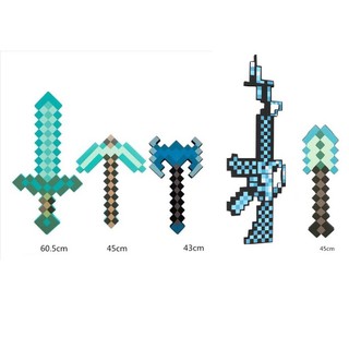Combo rìu kiếm cúp xẻng súng minecraft diamond