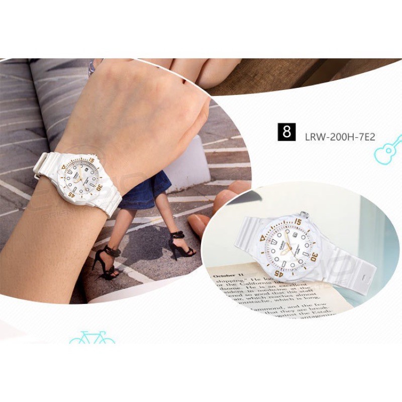 Đồng hồ nữ dây nhựa Casio chính hãng Anh Khuê LRW-200H-7E2VDF
