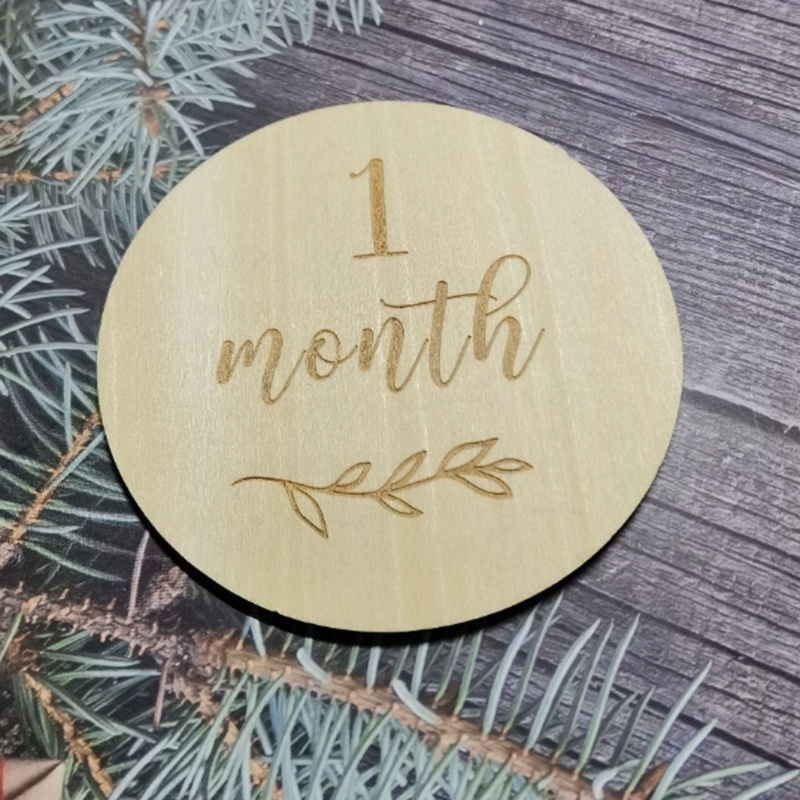 Set 13 Tấm Thẻ Ghi Âm Phát Triển Theo Tháng Làm Phụ Kiện Chụp Ảnh Cho Bé Sơ Sinh