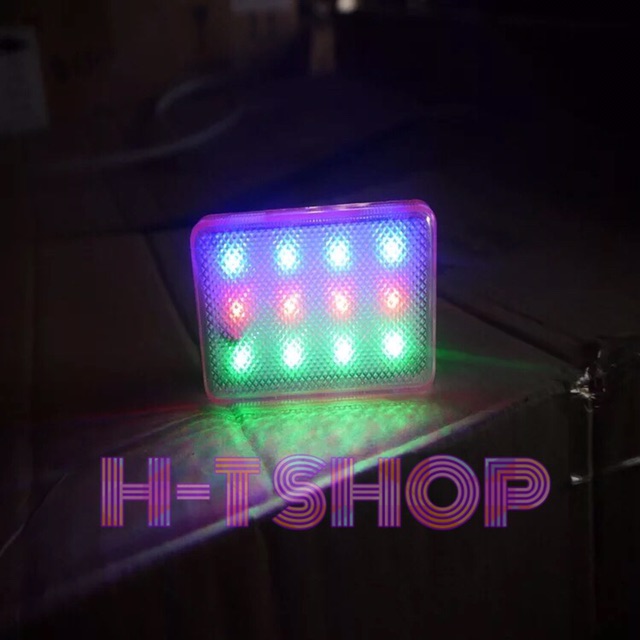 Đèn Hậu Vuông 12 LED Xe Đạp Kiểu Mới