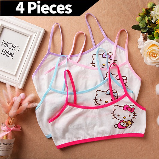 Set 4 Áo Lót Cotton Dành Cho Các Bé 8-15 Tuổi