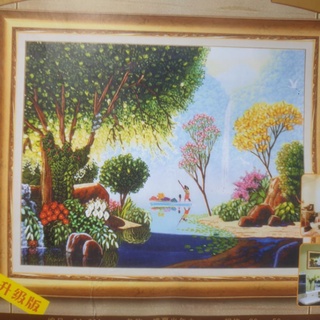 Tranh thêu ruy băng 60x50cm