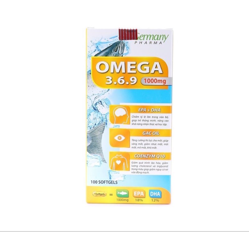 Dầu Cá Alaska Omega 3.6.9 Tăng cường thị lực, Bổ Não, Tăng Cường Thị Lực, Giảm Nguy Cơ Mắc Bệnh Tim Mạch