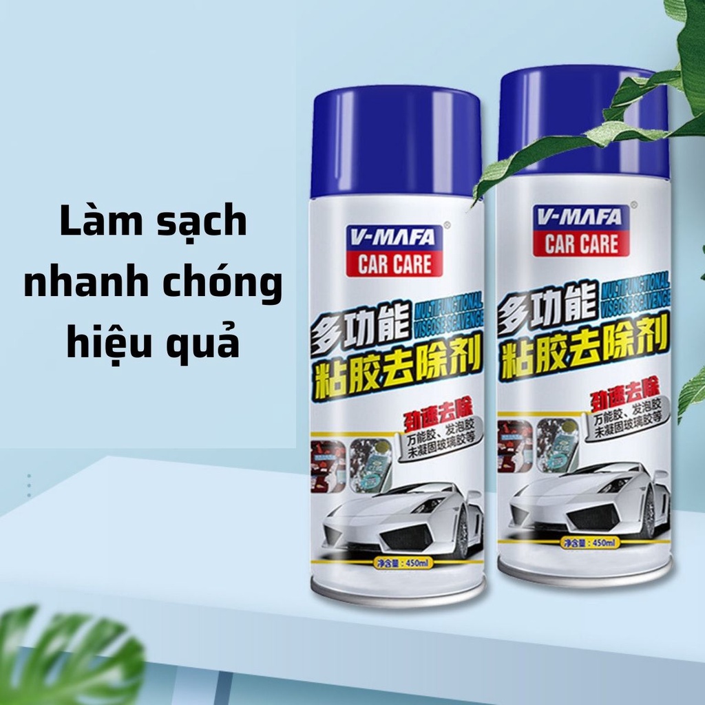 Chai xịt tẩy keo, băng dính, giấy quảng cáo trên ô tô, nhà cửa