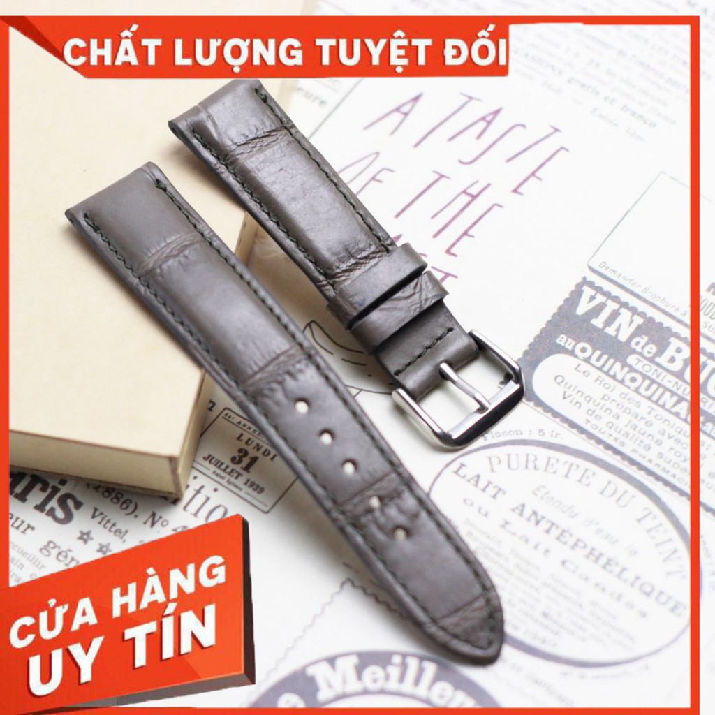 Dây đồng hồ da bò, dây đồng hồ apple watch (kèm hộp + Tool tháo dây + khóa + suốt) - Size 20