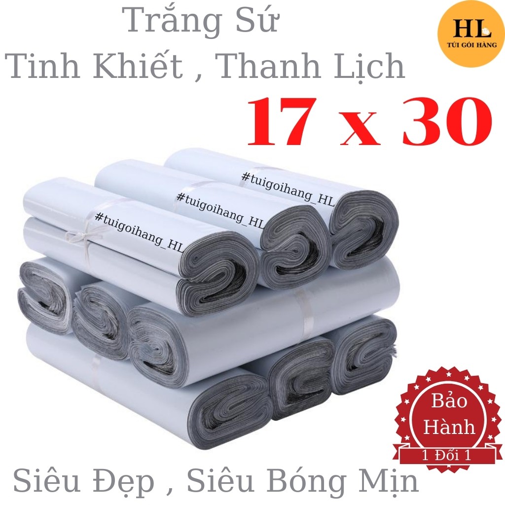 Túi Gói Hàng HL Chất Lượng Cao Cấp & Thông Dụng Size 17 x 30 Màu Trắng