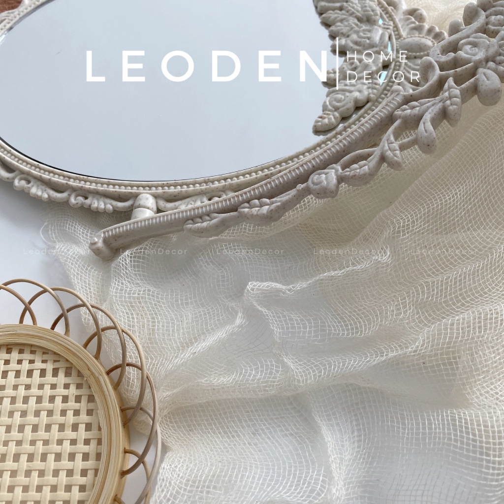Gương trang điểm để bàn 2 mặt phong cách vintage châu Âu – LEODEN Decor