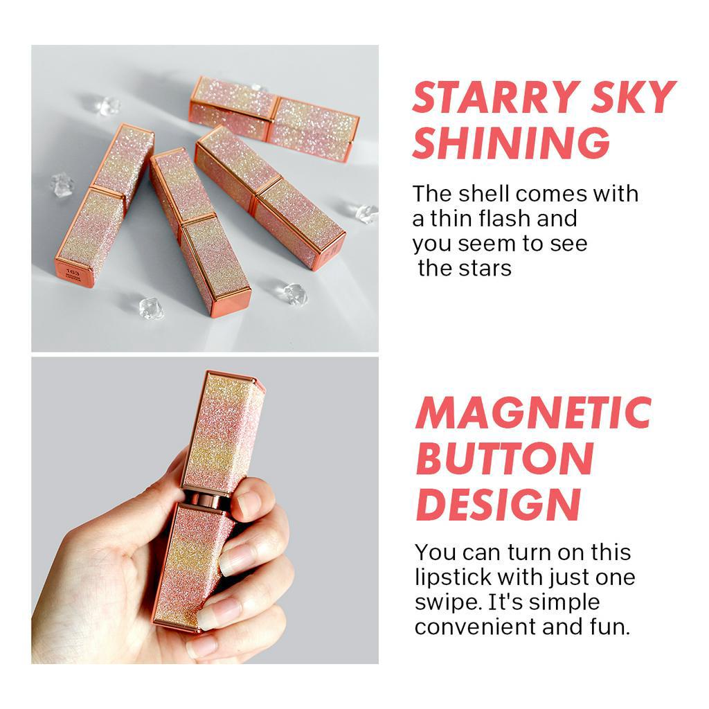 [Hàng mới về] Son Sáp Sheloves Tông Nhung Lì Với Vỏ Hình Bầu Trời Sao 6 Màu Tùy Chọn