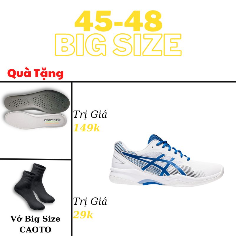 Da Mềm Màu Xanh Trắng Big Size - Giày Thể Thao Big Size Nam 45 46 47 48