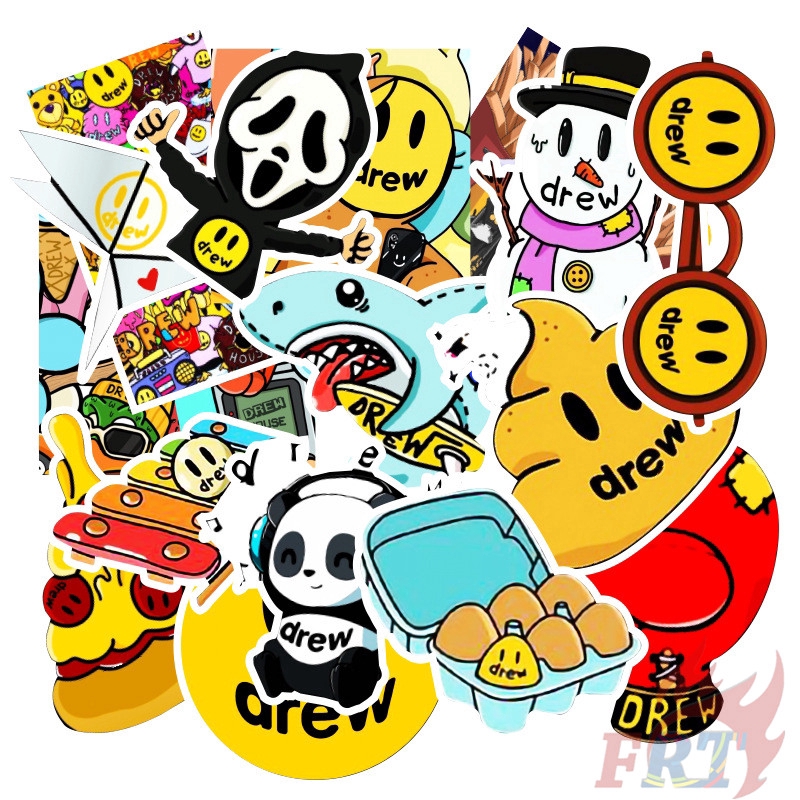 ❉ Drew House - Justin Bieber Fashion Brand Series 03 Stickers ❉ 50Pcs/Set Waterproof DIY Decals Doodle Stickers