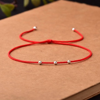 Chuỗi chân đỏ Nữ S925 Sterling Silver Foot Rope Sinh viên Chân Chân Cuộc sống Đỏ Dây Đỏ Chuỗi chuyển hạt Hạt mật ong Mô