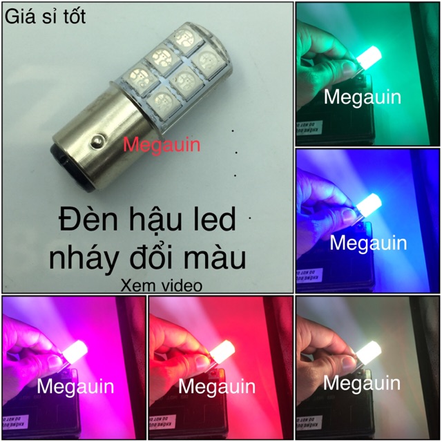 ĐÈN LED HẬU NHÁY 7 MÀU (12 TIM) (giá 1 cái)