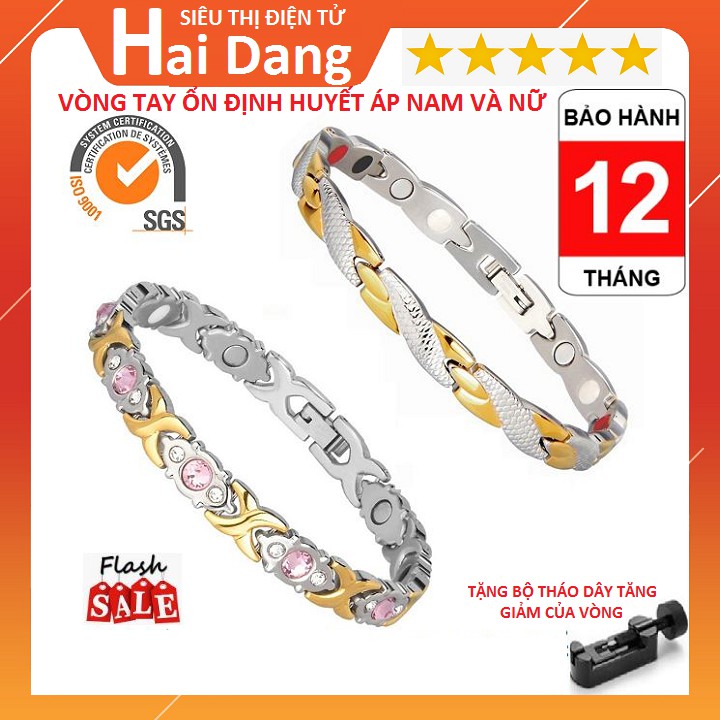 Vòng Tay Điều Hòa Huyết Áp Nhật Bản 4 Trong 1 Nam Và Nữ Sang Trọng, Cao Cấp, Tặng Kèm Đục Mắt Vòng Tay Nhập Khẩu