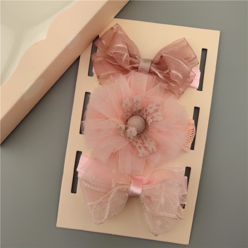 Set 3 turban  công chúa cho bé