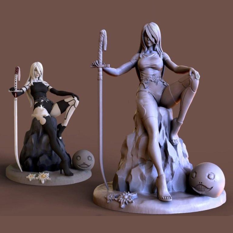 Mô Hình A2 Nier Automata Bằng Chất Liệu Nhựa Resin - Cao 17 cm