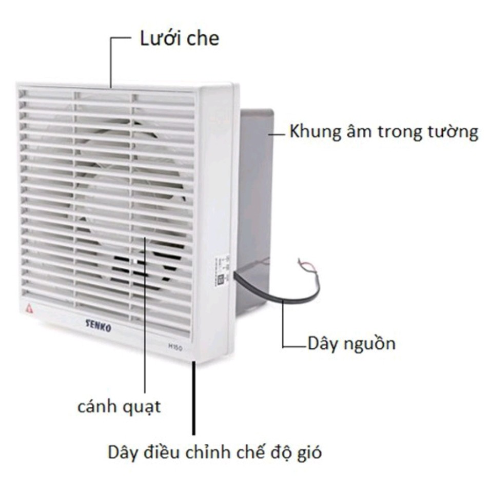 Quạt hút senkoFREESHIPĐẶT HÀNG GIAO TRONG 60 PHÚTQuạt hút mùi gắn tường senko 2 chiều 30W  H150