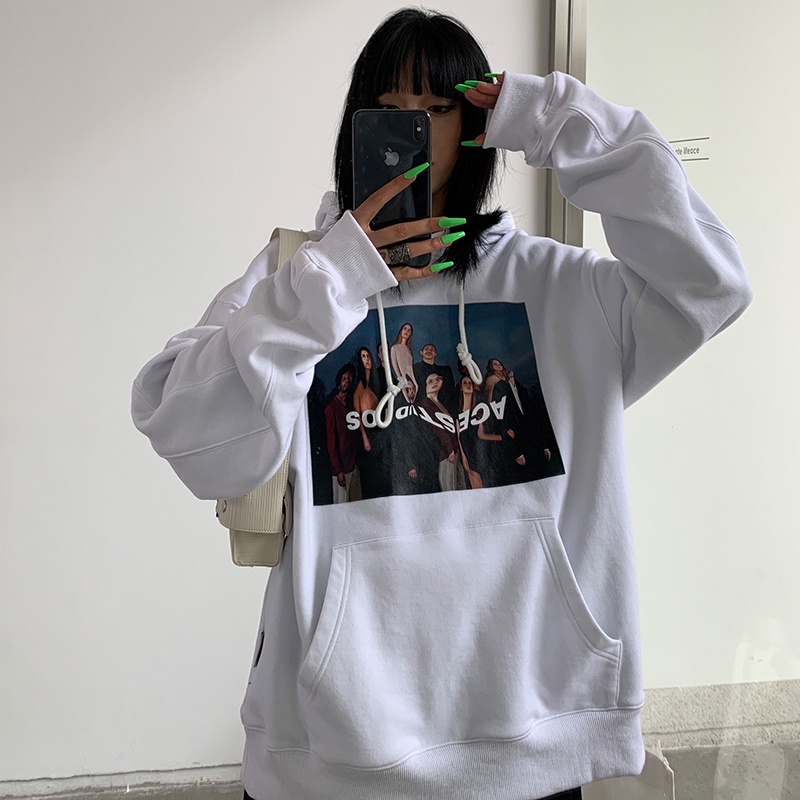 NRVP Áo Hoodie Dáng Rộng Thời Trang Hàn Quốc 2022 Dành Cho Nữ