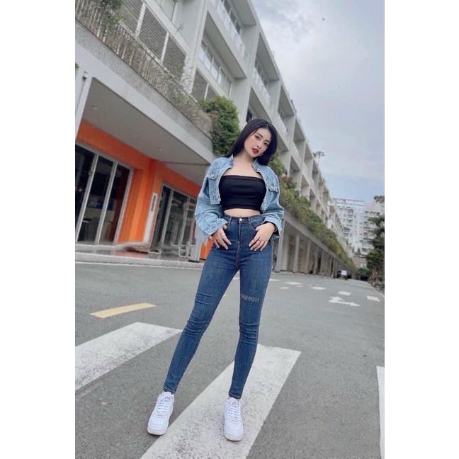Quần jean 9 tấc BigSize lưng cao, co dãn mạnh, tu lai 4224 MLJ