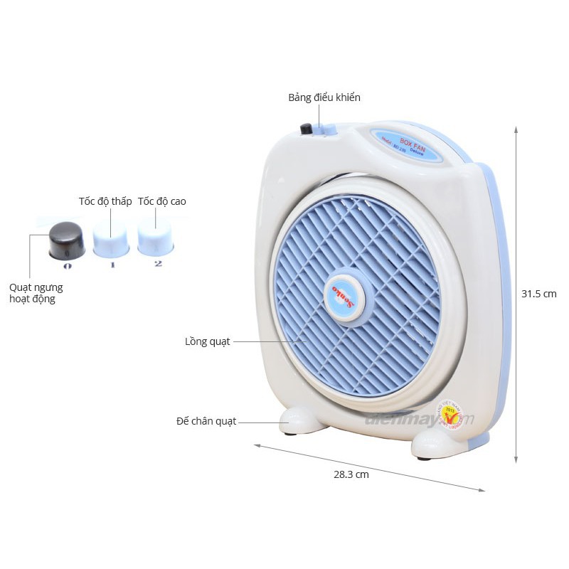 FREE SHIP  Quạt hộp bàn đảo Senko BD230 chính hãng- Bảo Hành 2 Năm