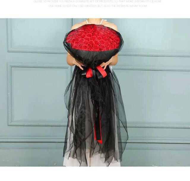 Bó hồng sáp 30 bông bọc gen sang chảnh - HN
