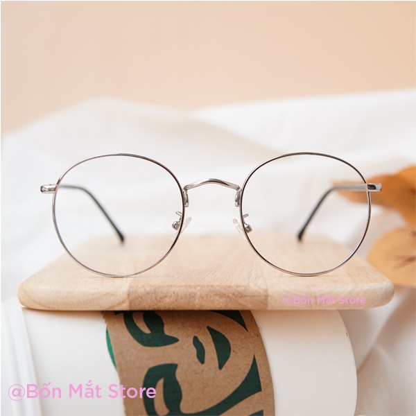 Gọng Kính Cận Tròn Kim Loại Vintage 9901