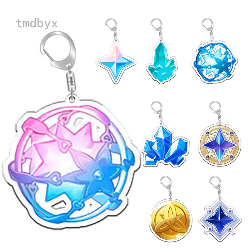 Móc khóa hình nhân vật anime Genshin phát sáng độc đáo