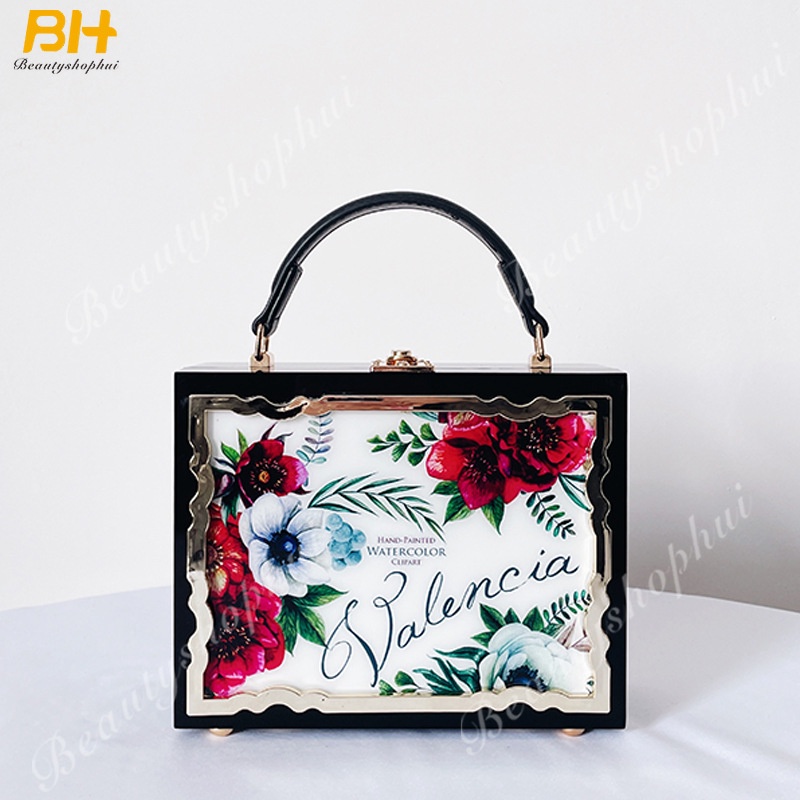 Túi Đeo Chéo Khung Ảnh Bằng Acrylic Mẫu Mới 2022 Phong Cách Âu Mỹ Cho Nữ