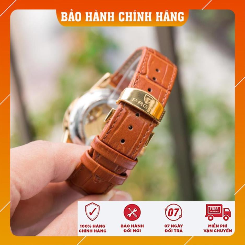 [Chính Hãng 100%] Đồng hồ cơ nam PAGINI PA9988 - Đồng hồ Thời Trang nam dây da cao cấp - Bảo hành 2 