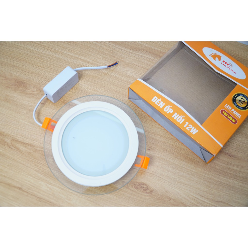Đèn led âm trần 9W 3 màu mặt kính trong suốt, đế nhôm tản nhiệt dày chuyên công trình nhà phố, trung tâm thương mại
