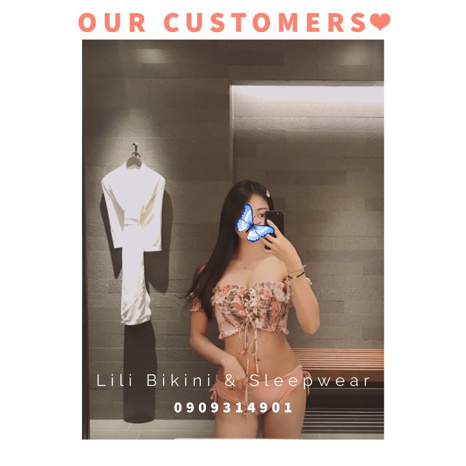 (Có sẵn,big size) Mẫu mới Bikini Hàn Quốc hai mảnh sexy, cột nơ đan dây màu Hồng, Đen phá cách