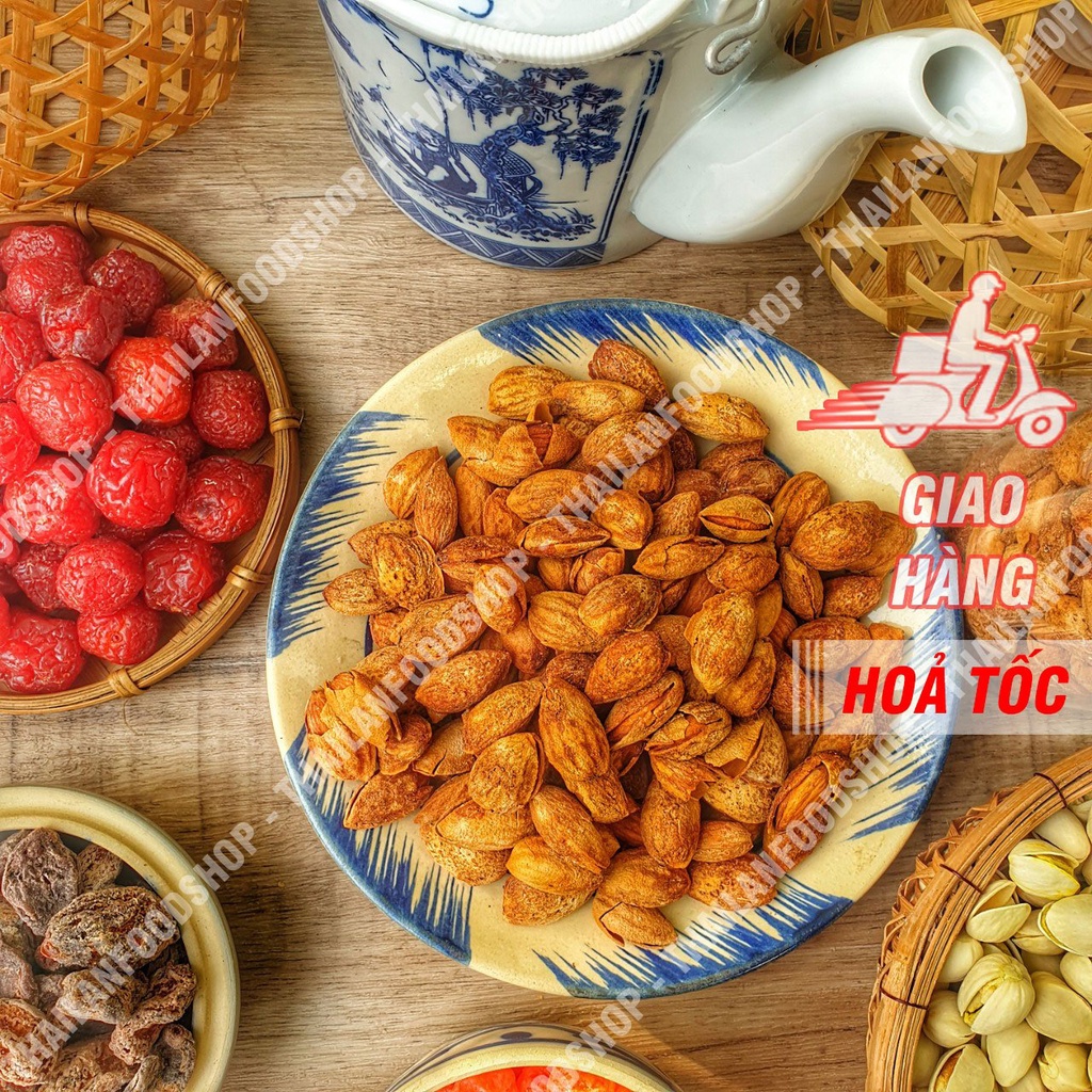Hạnh Nhân Rang Bơ Vỏ Mỏng - Lon 350gr