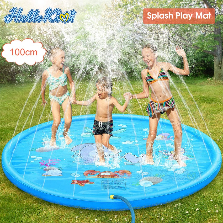 Hồ bơi trẻ em bơm hơi nước tròn HelloKimi đường kính 100cm