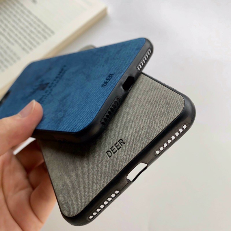 Ốp vải hình hươu cho ip 6/7/8/6plus/7plus/8plus/x/xsmax/11/11promax/12/12promax