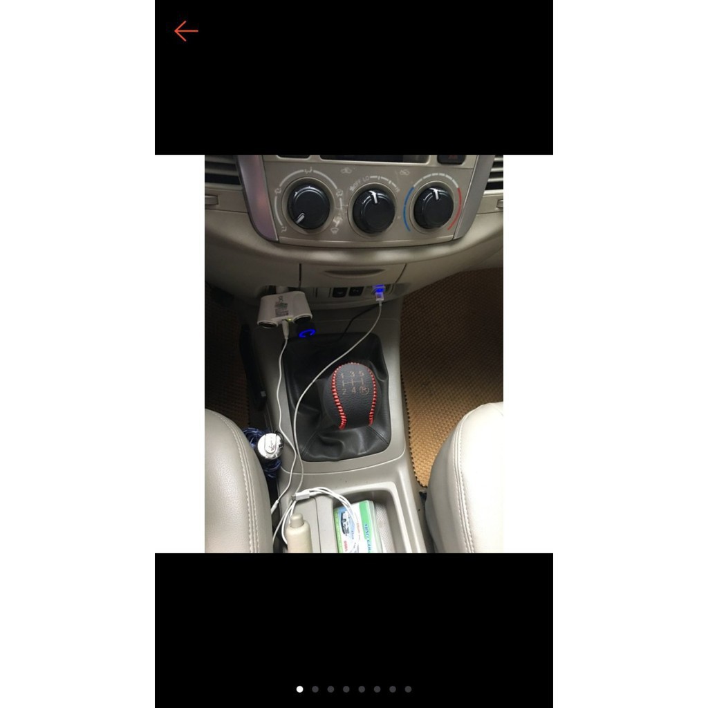 Bọc cần số, tay phanh da thật Toyota Inova, Fortuner, Vios số sàn