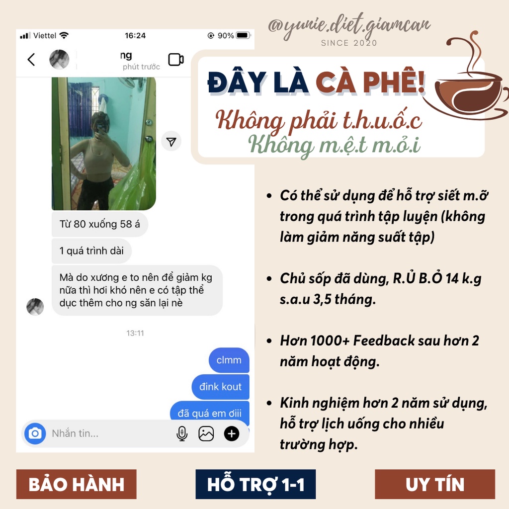Cà phê hỗ trợ giảm cân Idol Slim Coffee kháng mỡ CHUẨN NHẬP CHÍNH HÃNG - CÓ BẢO HÀNH