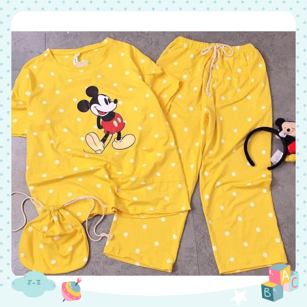 BỘ THUN MICKEY CHO MẸ VÀ BÉ CỰC IU 8-55KG (không kèm túi và cài )