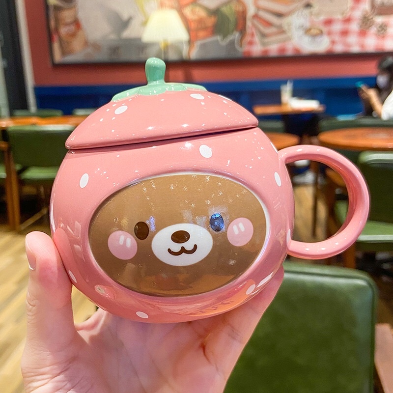 Ly Sứ Kiểu Nắp Trái Dâu Xinh Xắn