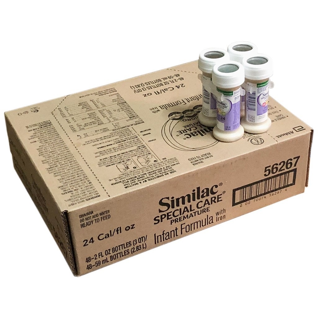 [Date T2/24]Lốc 4 ống Sữa Nước Abbott Similac Special Care Premature 24 kcal/fl oz 59ml cho Trẻ Sinh Non, Nhẹ Cân
