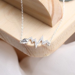 Dây chuyền bạc Ý 925 Kiểu Dáng Dịp Tim Phong Cách Hàn Quốc- ANTA Jewelry ATJ6509M