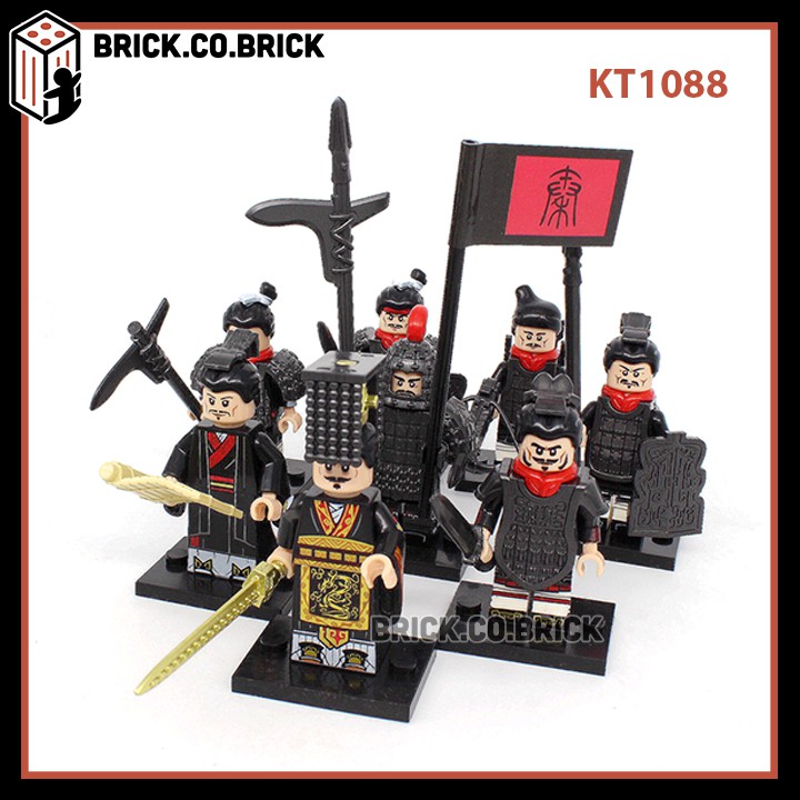 KT1088- COMBO Minifigures Tần Thủy Hoàng và quan binh Qin Dynasty-Koruit- Đồ chơi lắp ráp mô hình sáng tạo lính trung cổ