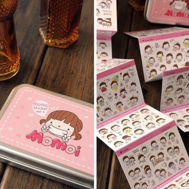 BỘ 20 TẤM STICKER + KÈM HỘP THIẾC DỄ THƯƠNG
