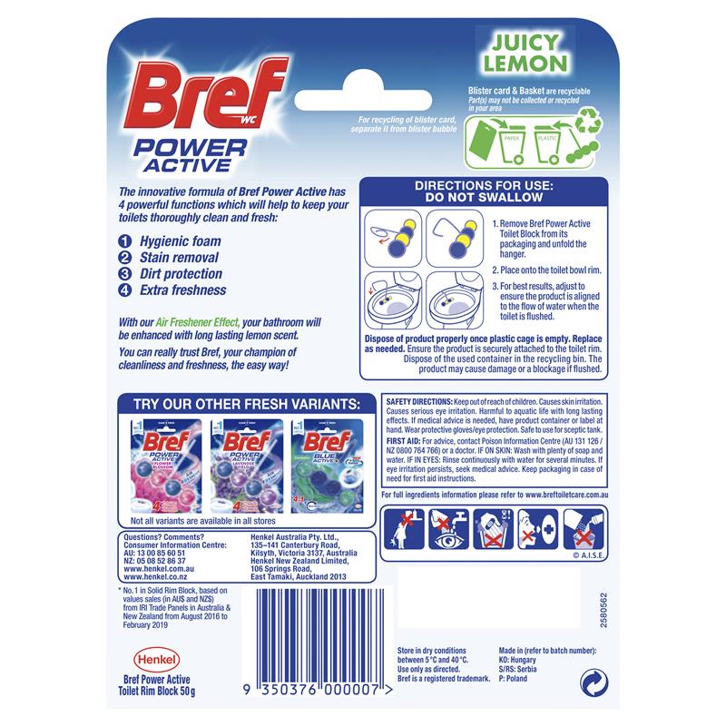 Viên Khử Mùi Toilet Bref Ocean 50g - Nhập Khẩu Đức ( Hương Biển/ Hương Chanh)