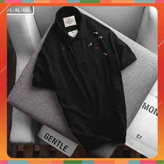 Áo Thun Nam 🌟FREESHIP – HÀNG CHẤT🌟 Cổ Bẻ Thêu Cá Mập, Chất Liệu Thun Cá Mập 100% Cotton Cao Cấp - T4M