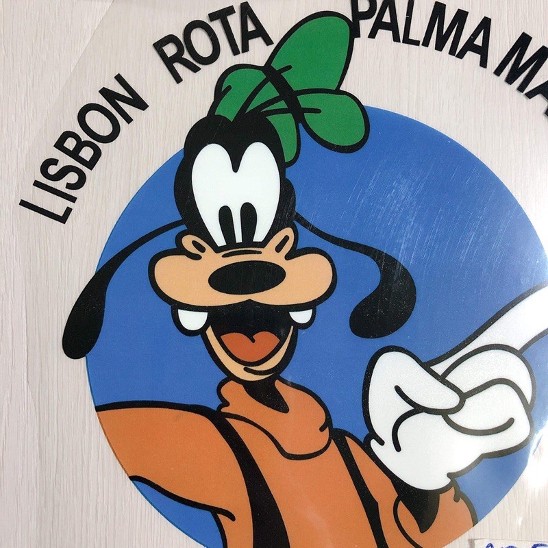 Set 2 sticker hình ủi chú cho goofy