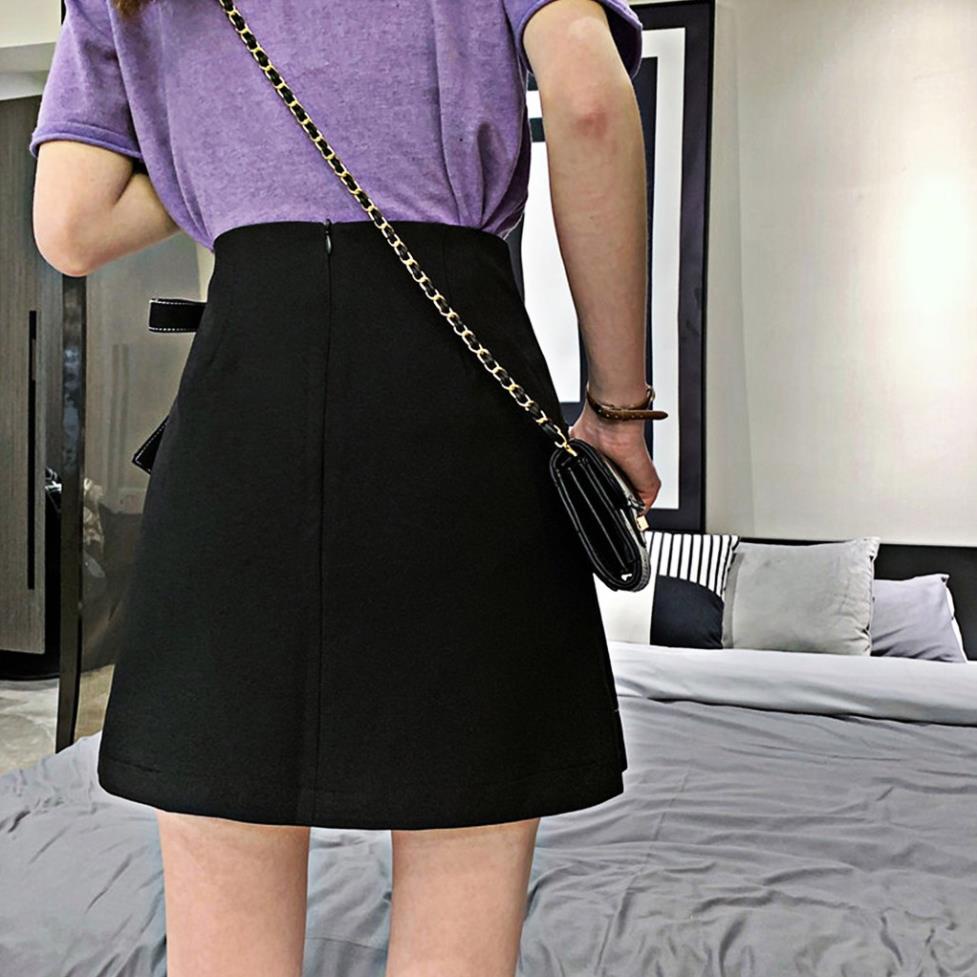 Chân váy chữ a ngắn lưng cao bigsize trơn công sở đính nơ chỉ viền trắng  CV05 | BigBuy360 - bigbuy360.vn