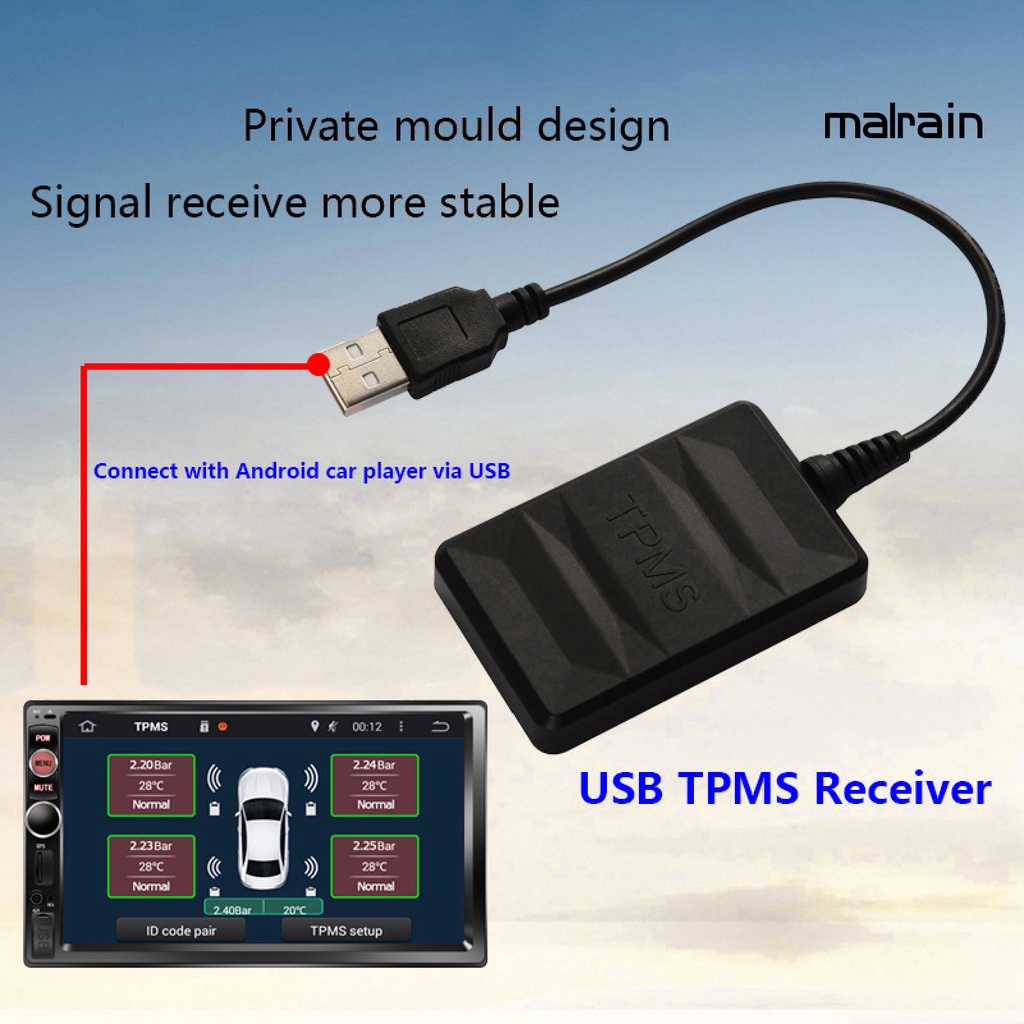Bộ Cảm Biến Áp Suất Lốp Xe Hơi TPMS TY05 / TY06 Chuyên Dụng